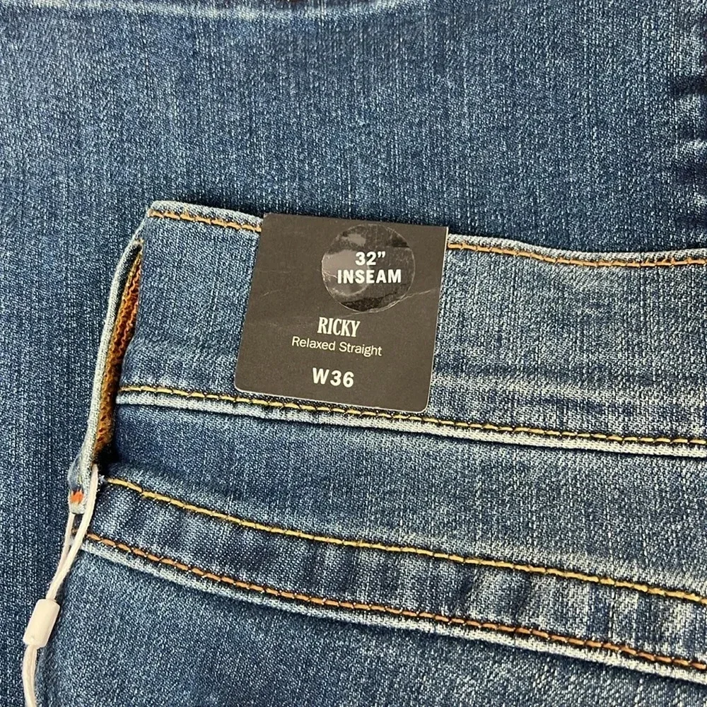 True Religion NWT Men W36‎ L32 Ricky Relaxed Straight Flap Back Pockets Jean